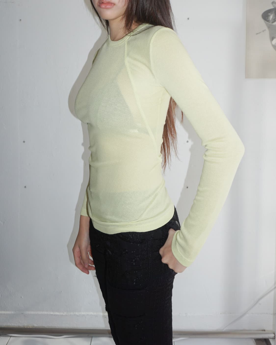 T by ALEXANDER WANG mesh long-sleeve top 상품이미지7