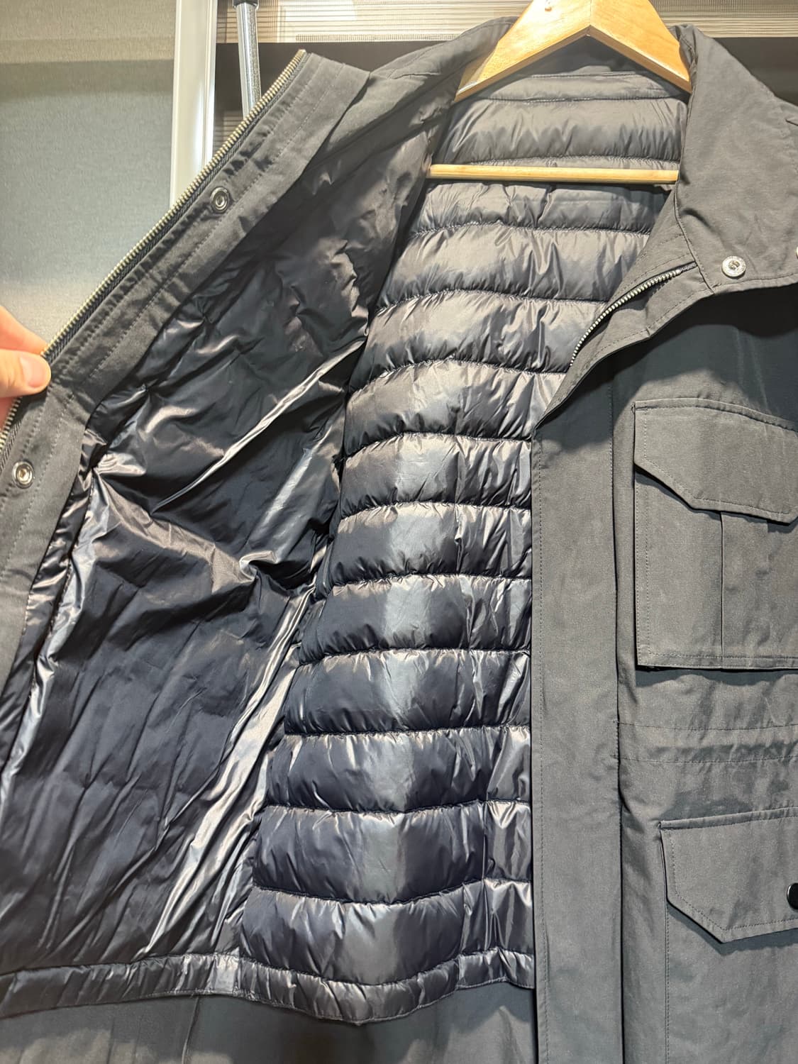 (무신사) 제멋 투웨이 사파리 코트 블랙 (이너패딩 포함) 상품이미지2