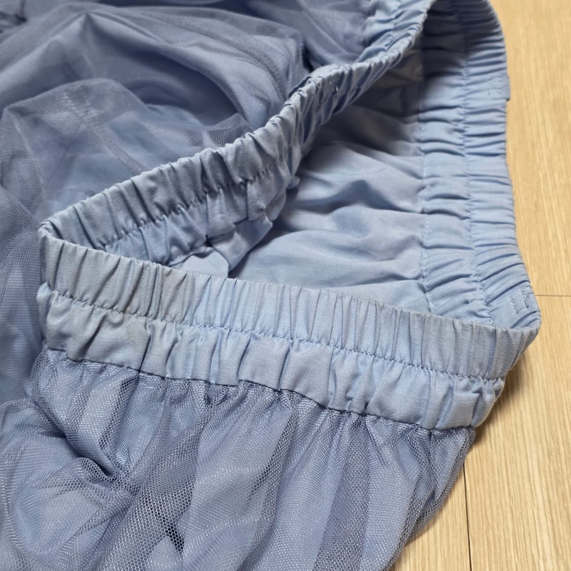 엑시즈팜)히메갸루 로리타양산형블루 캉캉 샤 레이스 시스루 로맨틱 롱스커트 상품이미지8