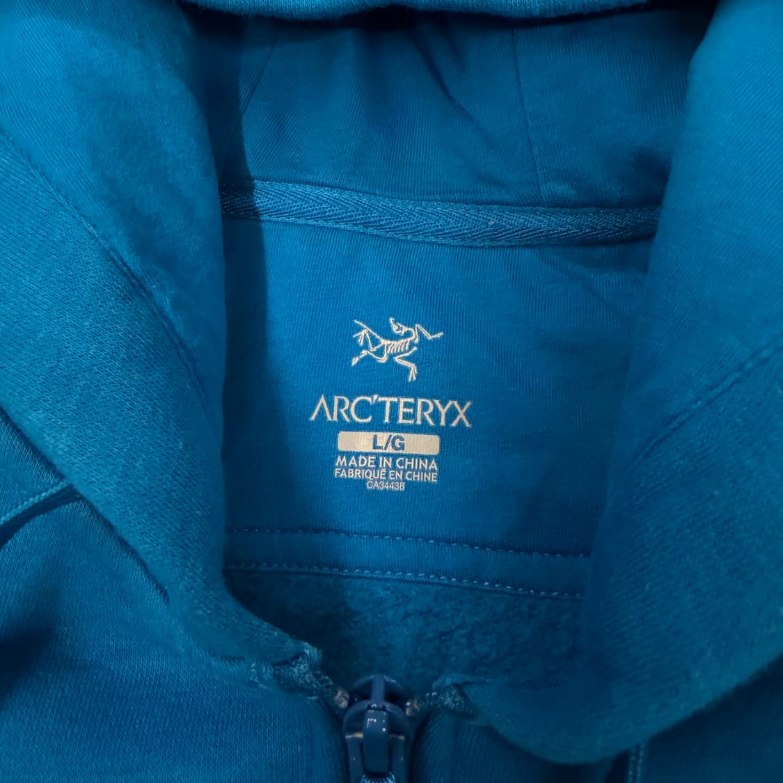 [정품/L] Arc'teryx 아크테릭스 빅 로고 블루 풀 후드집업 상품이미지5