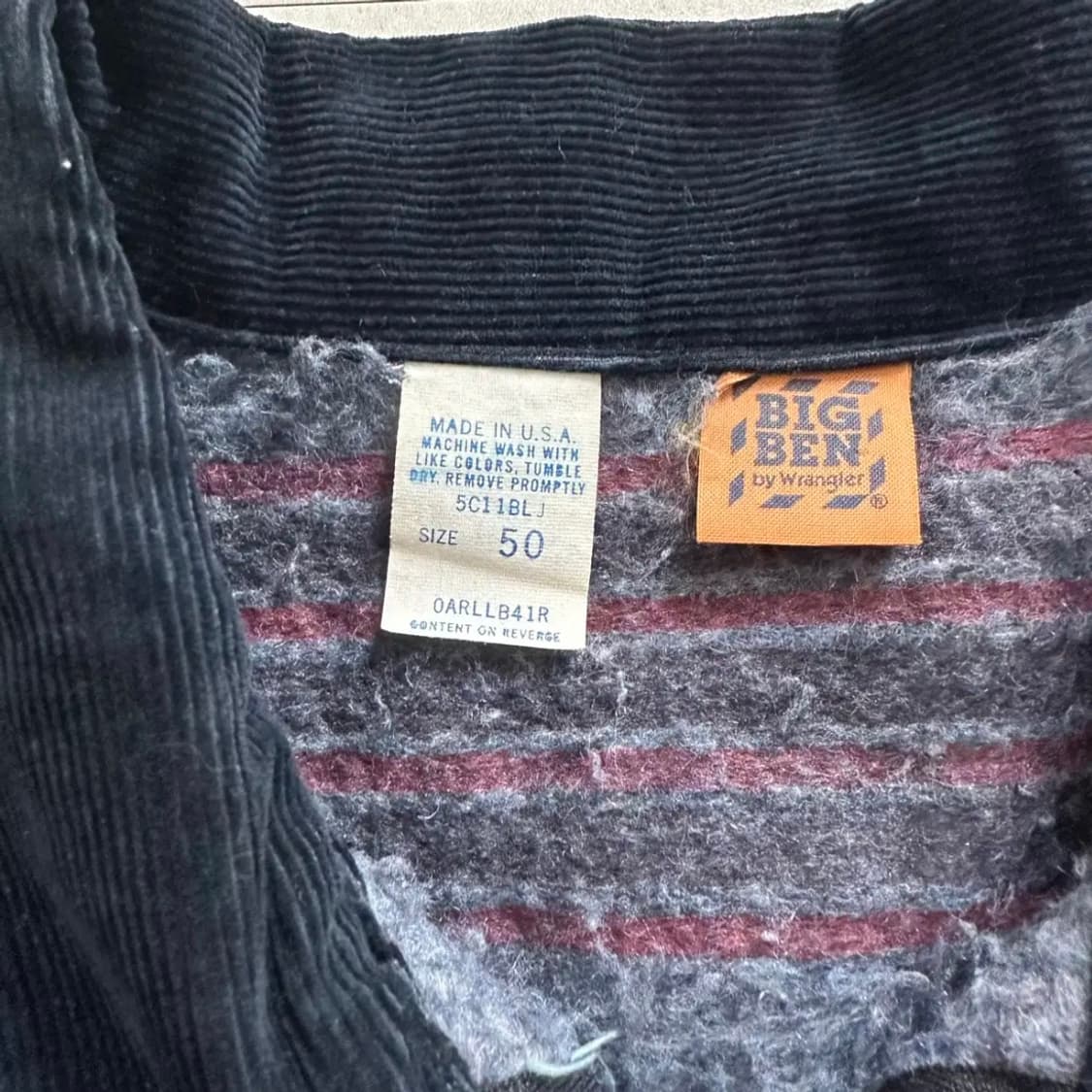 70s 빅벤 데님 브랭킷 드라즐 블루종 자켓 MADE IN USA  상품이미지2