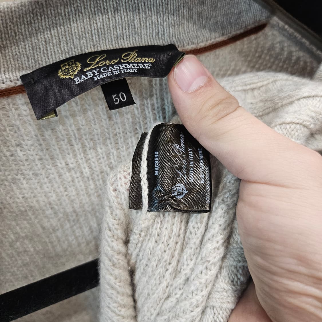 로로피아나 베이비캐시미어 멜란지 가디건 상품이미지4