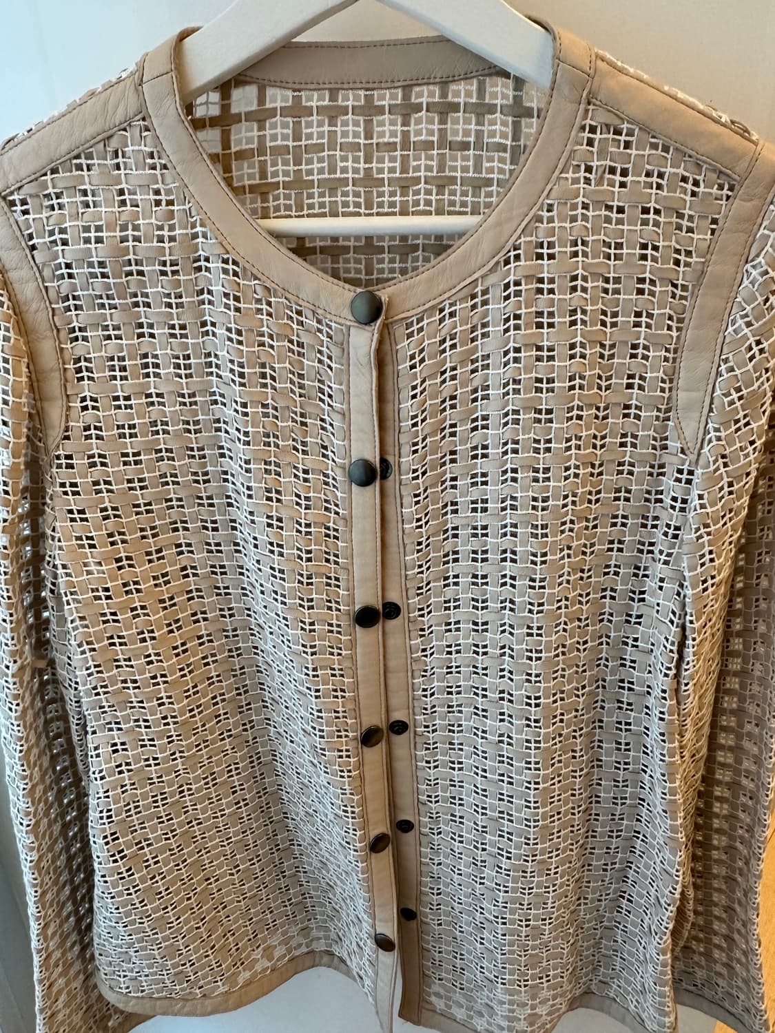 루치아노 소프라니 양가죽 트위드 자켓 상품이미지2