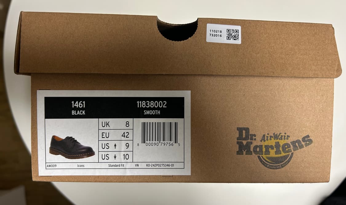 닥터마틴 1461 스무스 블랙 270  상품이미지3