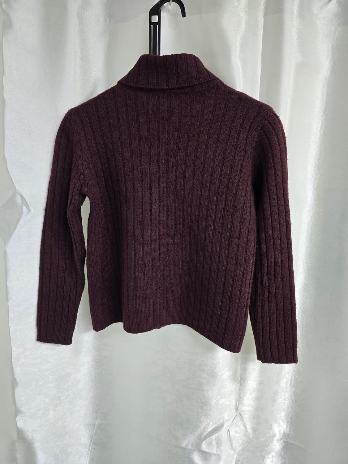 베네통 골지 터틀넥 니트 버건디 (1672) 상품이미지2