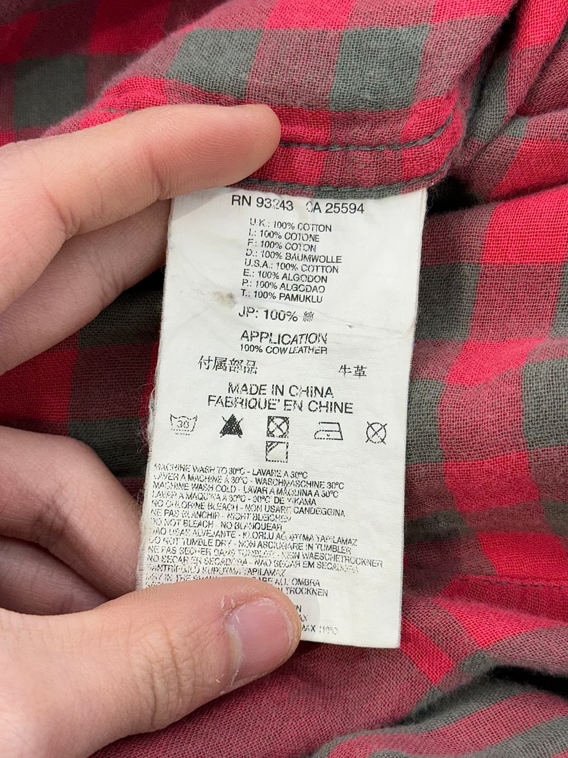 디젤 피그먼트 워시 웨스턴 스냅 체크 코튼 셔츠 상품이미지8