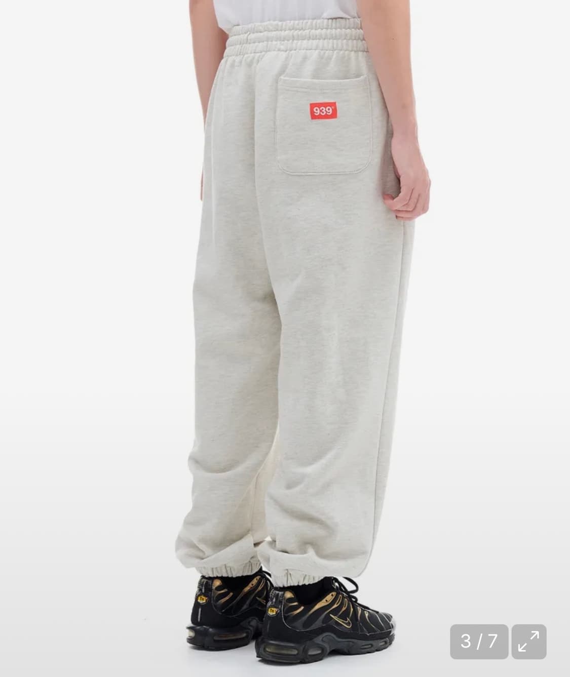 아카이브 볼드 조거 ARCH LOGO SWEAT PANTS OATMEAL 상품이미지3