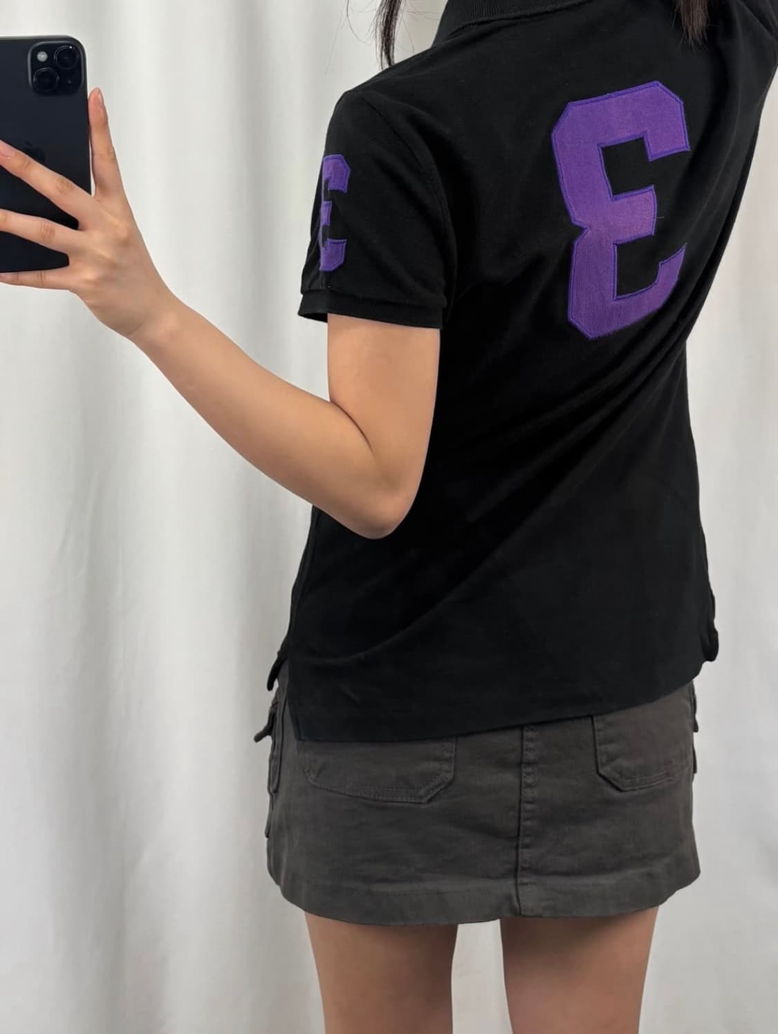 폴로 빅포니 블랙앤 퍼플 카라 m 상품이미지2