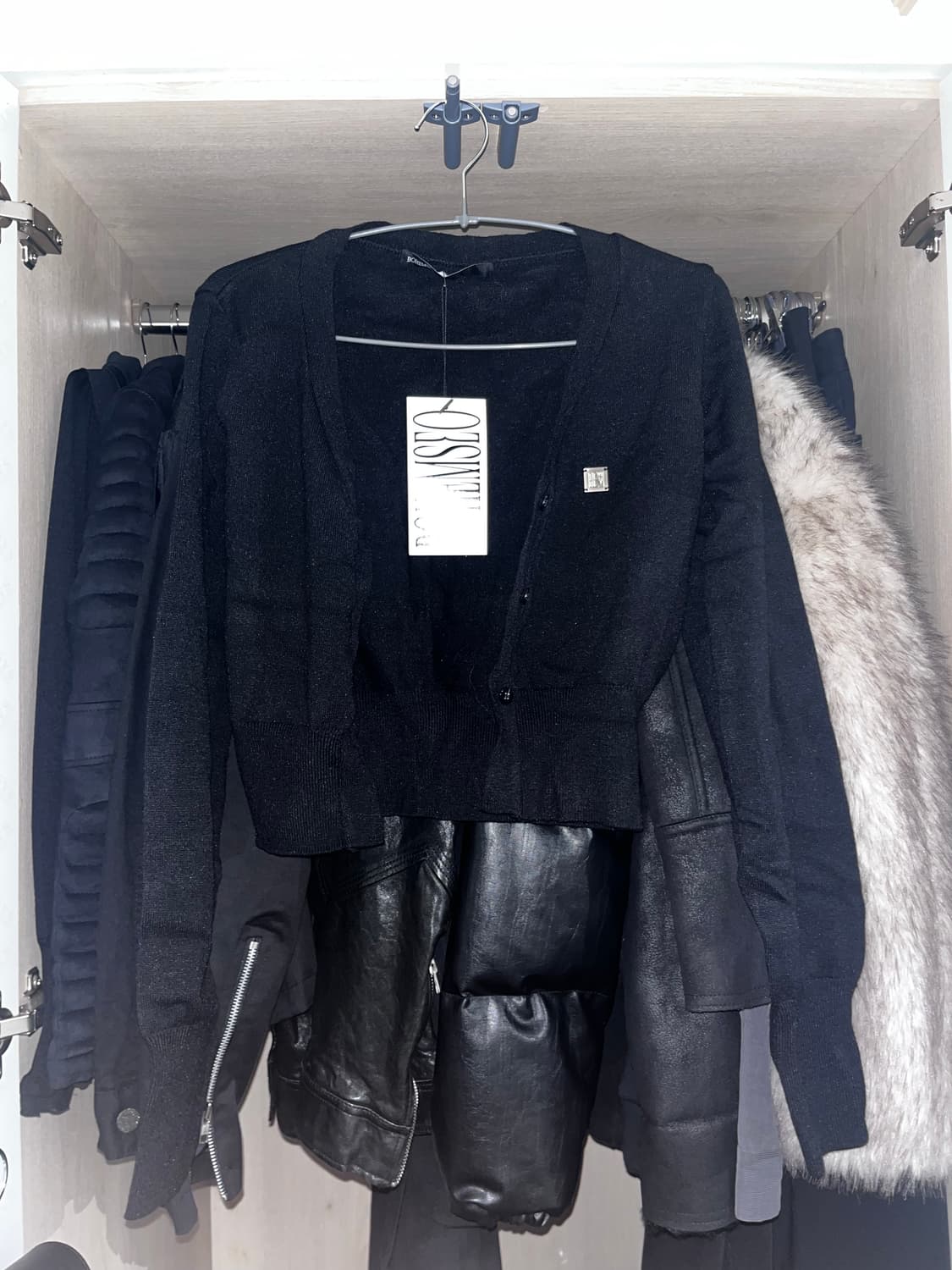 <새상품>보헴서 와이심블 롱슬리브 가디건 블랙 상품이미지2