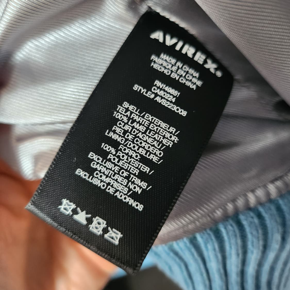 [새상품] 아비렉스 레더자켓 블루 XL 상품이미지10