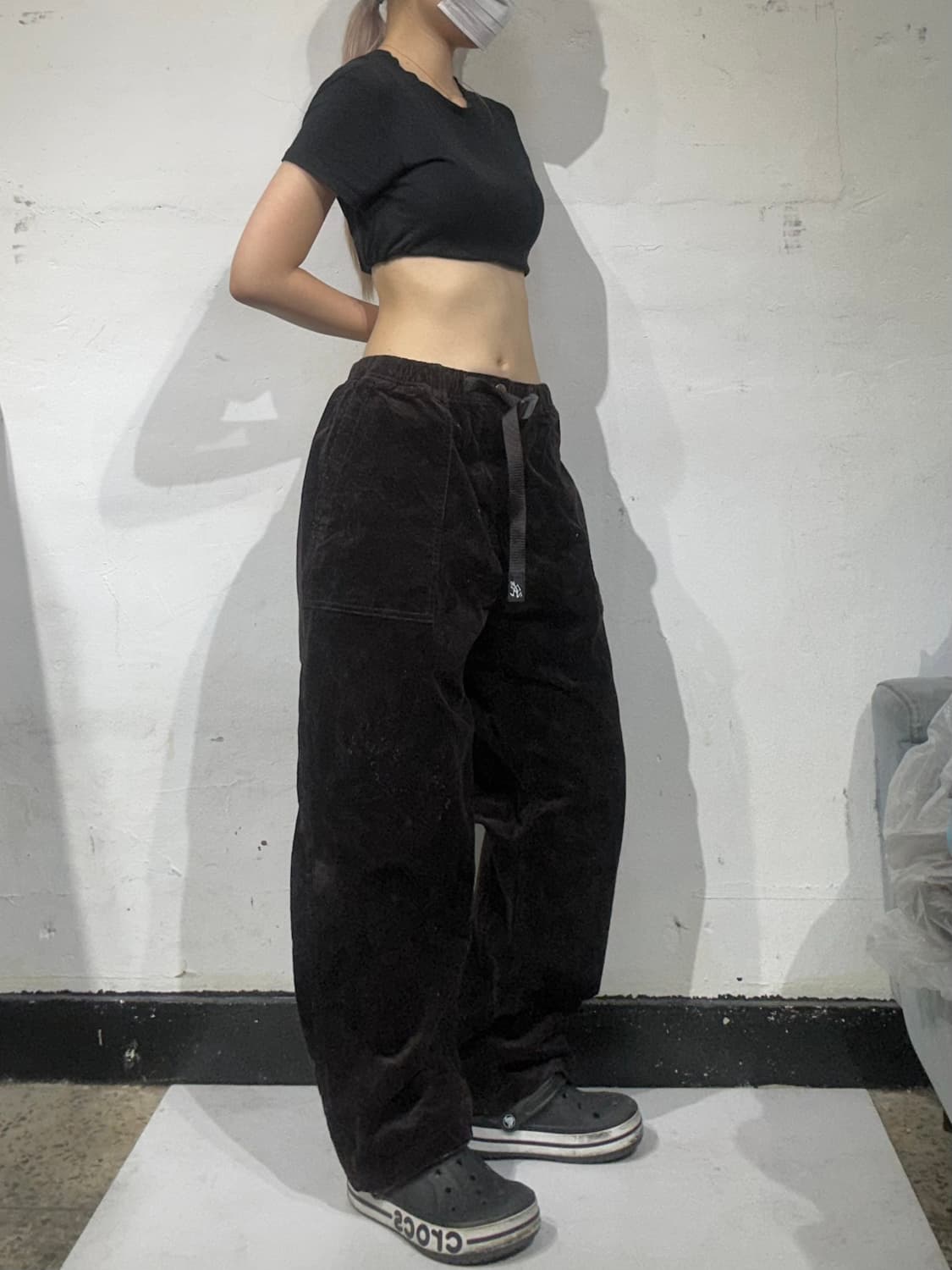 그라미치 브라운 코듀로이 와이드 팬츠 XL 상품이미지1