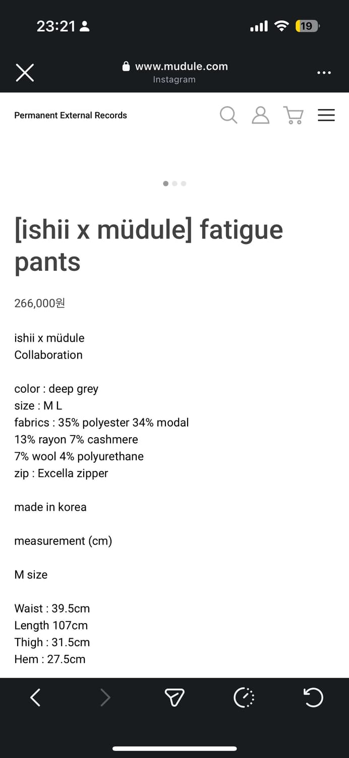 [ishii x müdule] fatigue pants 상품이미지6