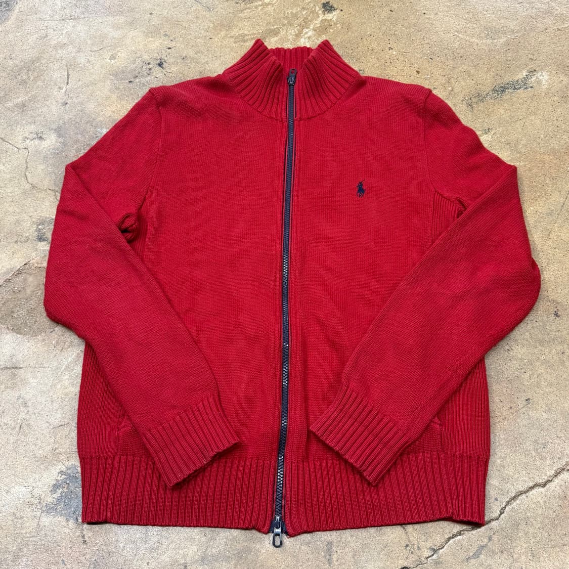 폴로 랄프로렌 레드 니트 집업  상품이미지2
