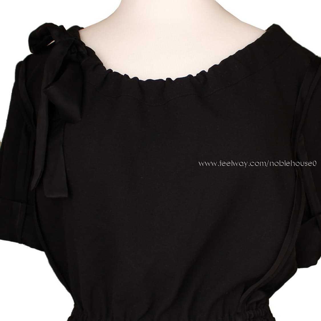 엘리타하리 블랙 리본 원피스 44 상품이미지5