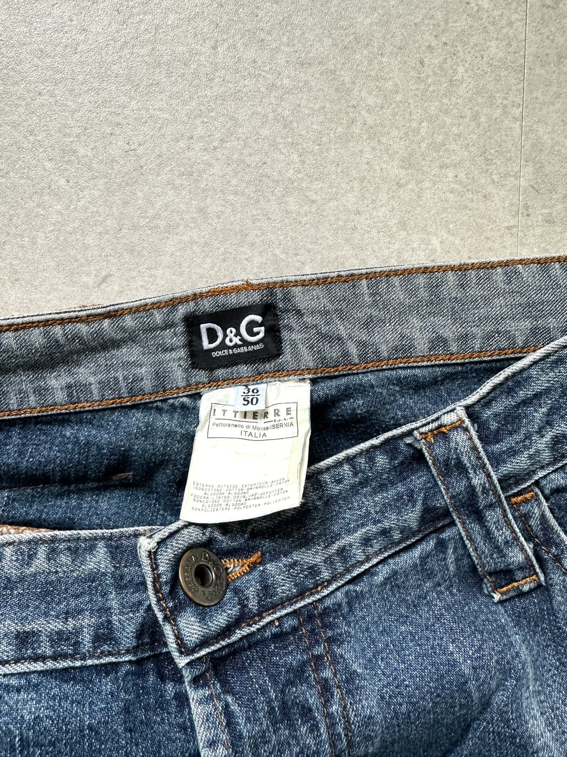 돌체앤가바나 2000s 레이어드 와이드 새깅진 상품이미지6