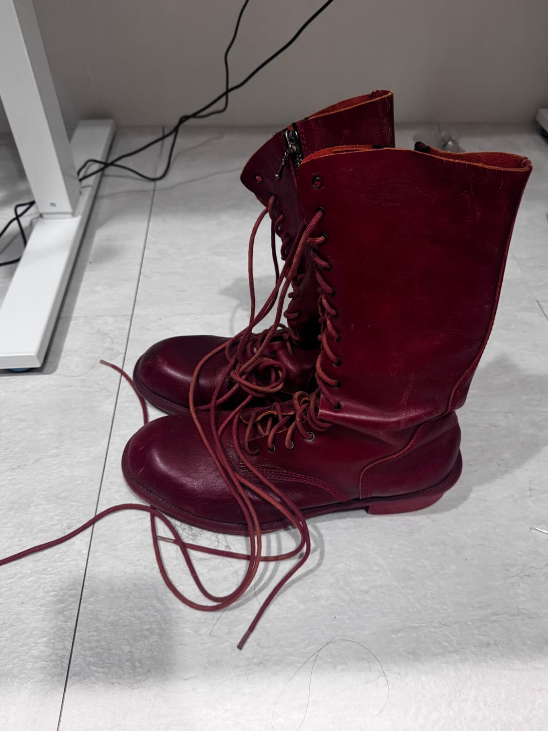 Vtg red boots 41 상품이미지3
