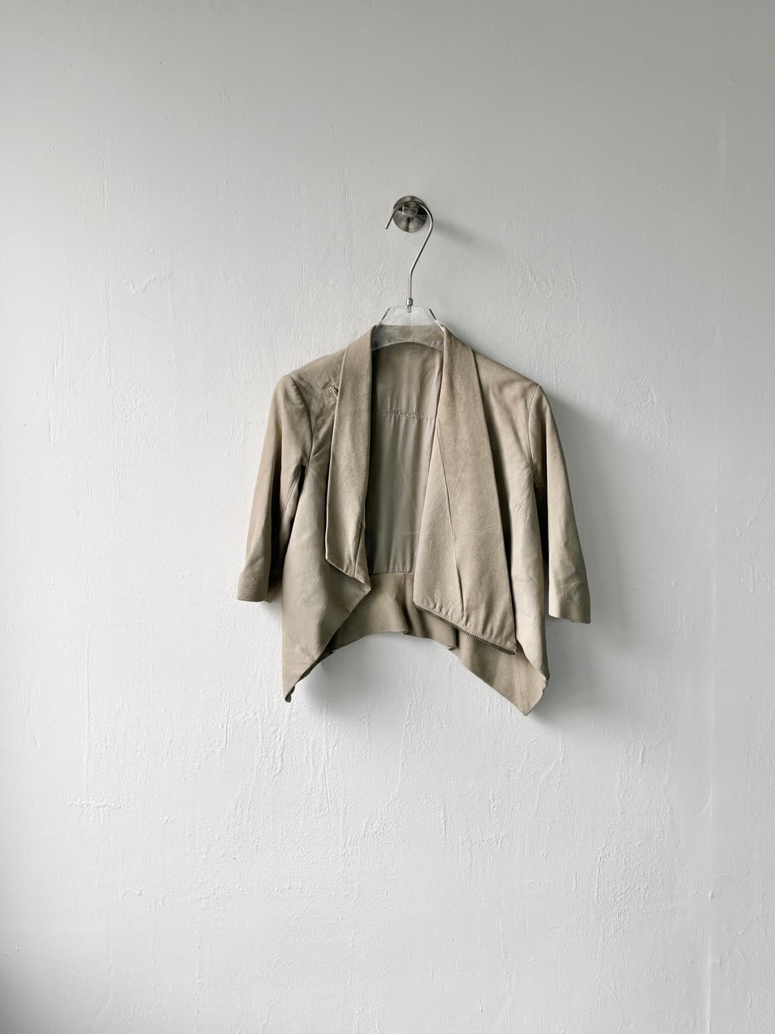 릭오웬스 드레이프 카울 넥 램스킨 자켓  상품이미지4