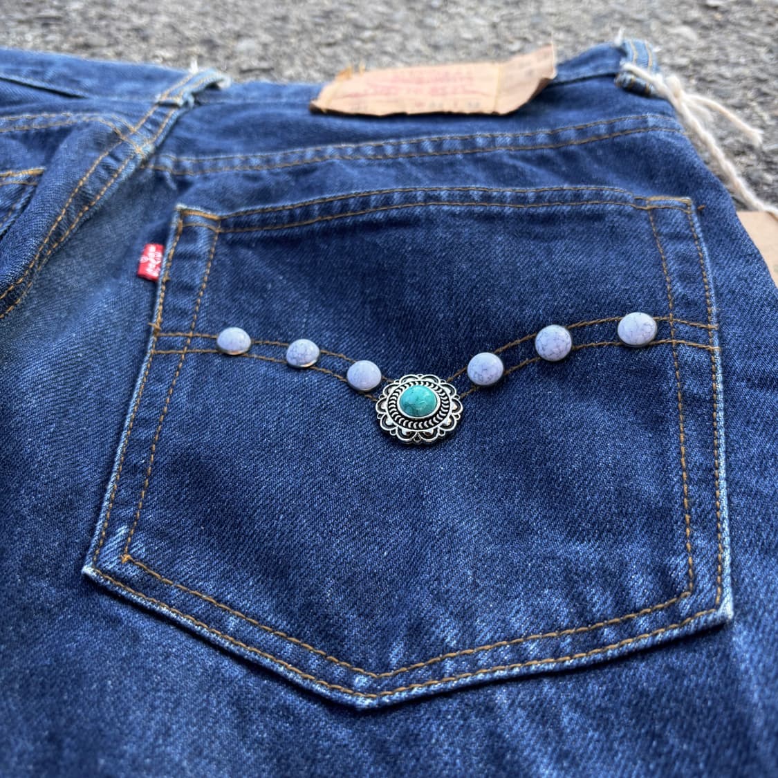 90s 리바이스 501 웨스턴 스터드 데님 made in USA (32) 상품이미지4