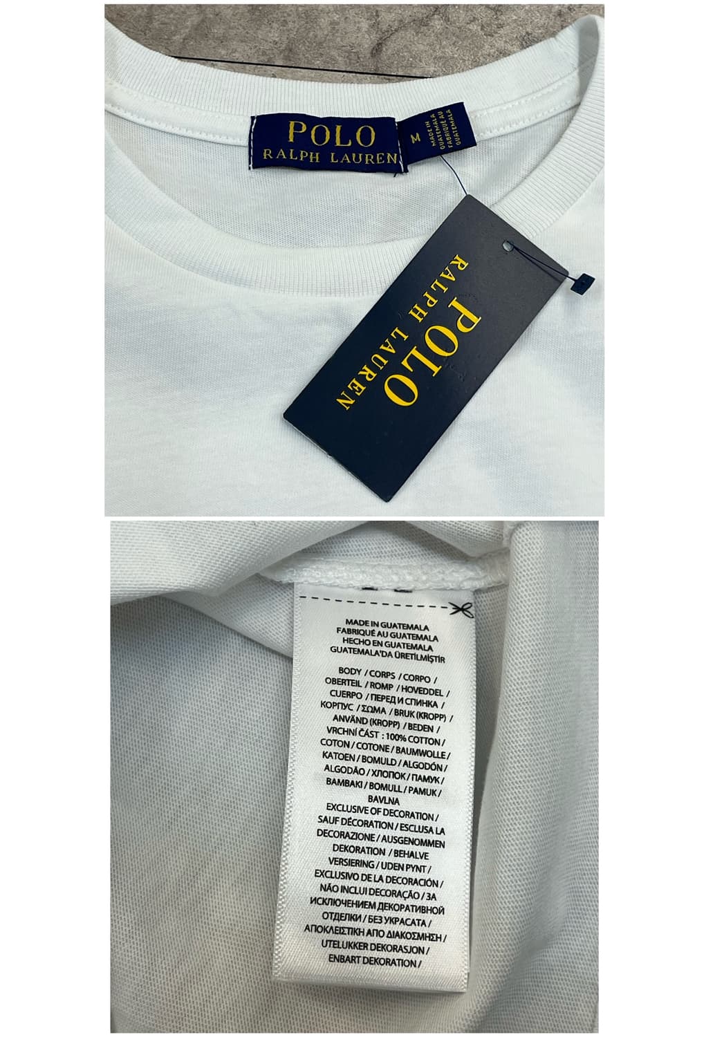 폴로 랄프로렌 베어 프린팅 반팔티 화이트 M #csz3576  *새상품  상품이미지3