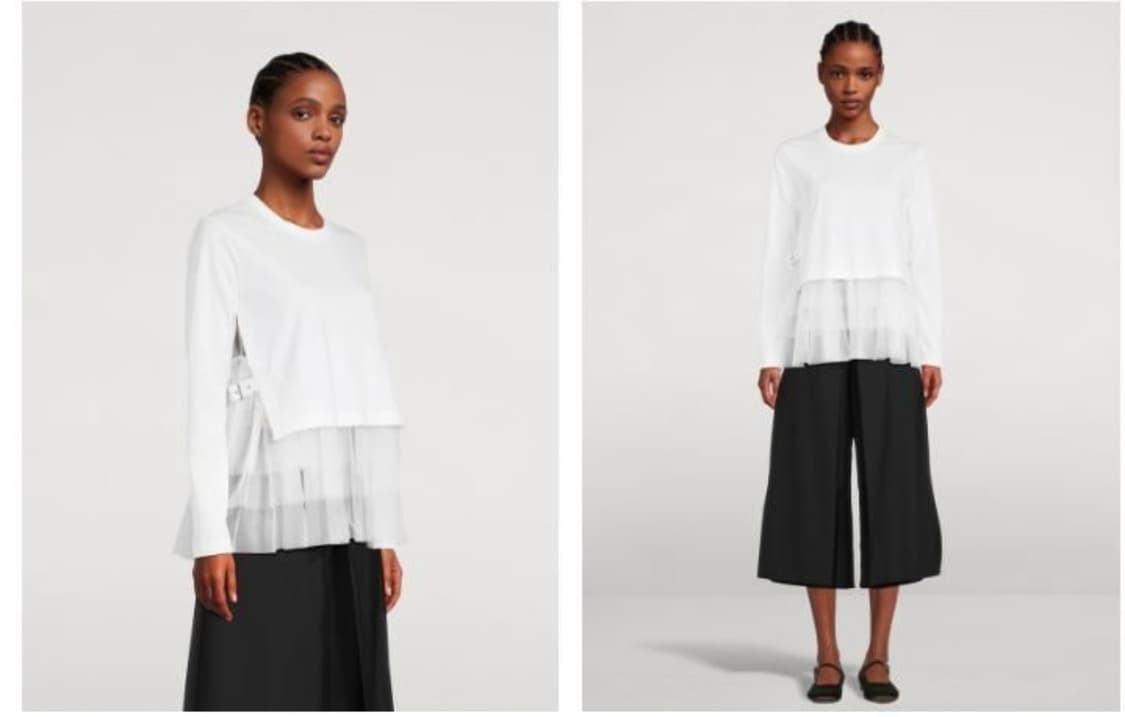 Noir kei Ninomiya 23 화이트 긴팔 티셔츠 M 상품이미지6