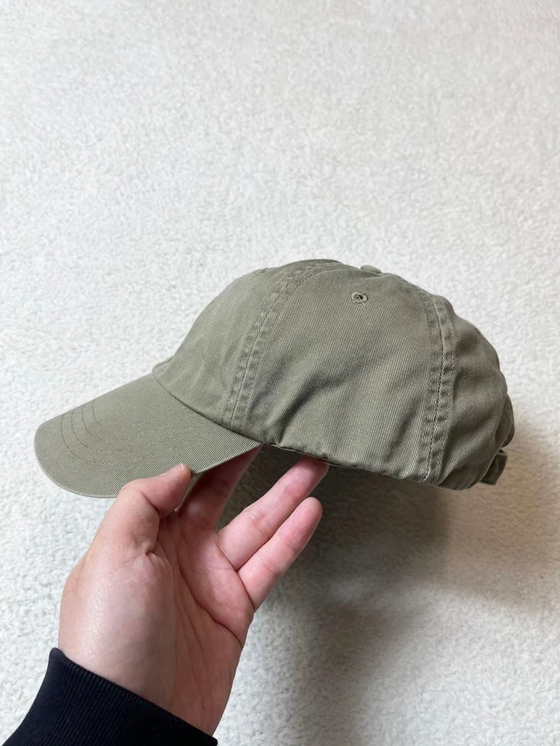 폴로 랄프로렌 00's 피그먼트 카키 로고 볼캡 A1684 상품이미지4