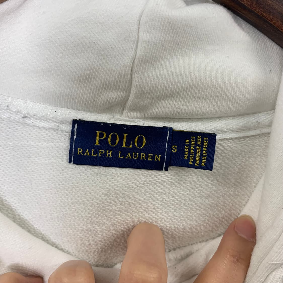 폴로 랄프로렌 신형 스펠아웃 화이트 후드티 상품이미지6