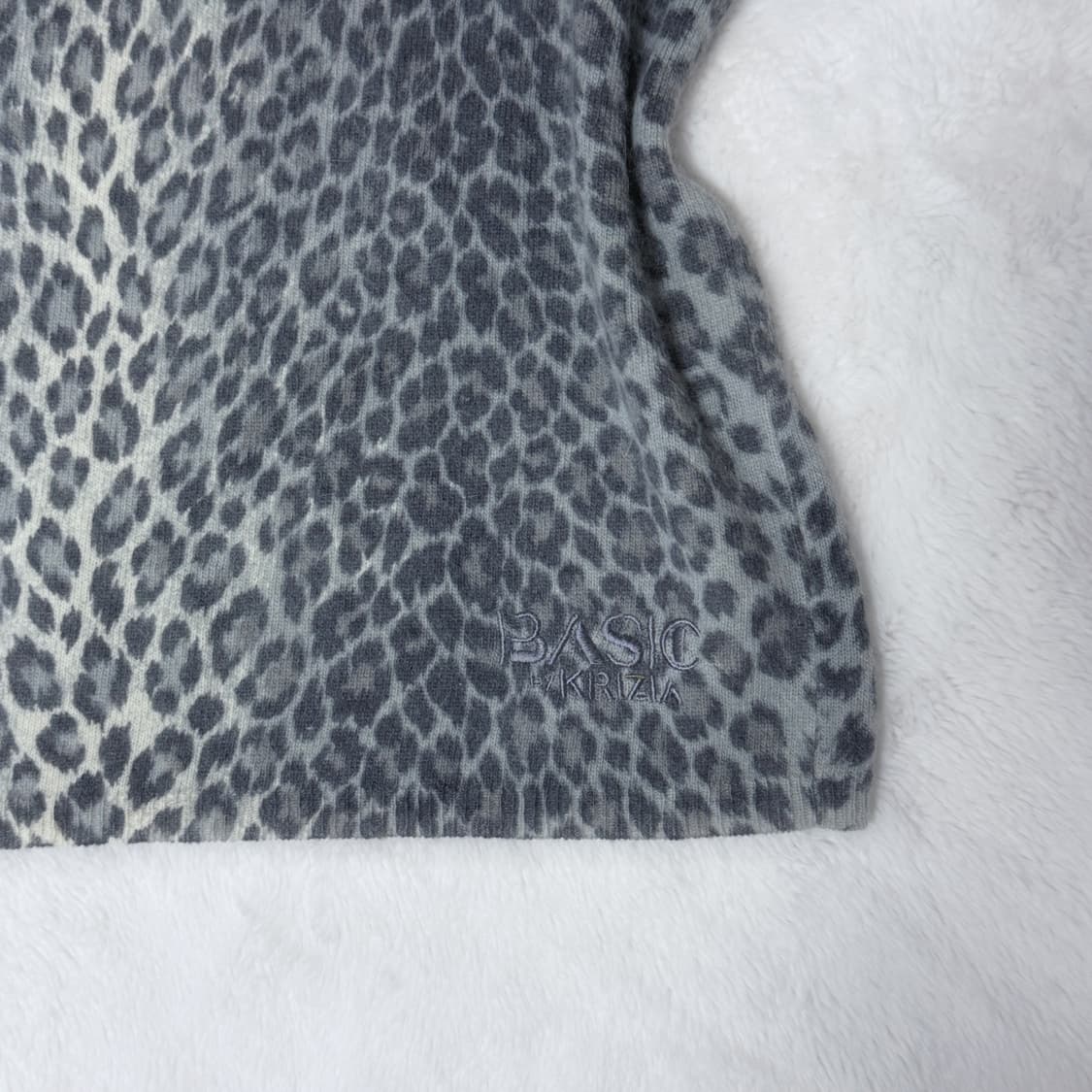 BASIC BY KRIZIA 히메갸루 오네갸루 솜사탕 레오파드 울 니트 상품이미지3