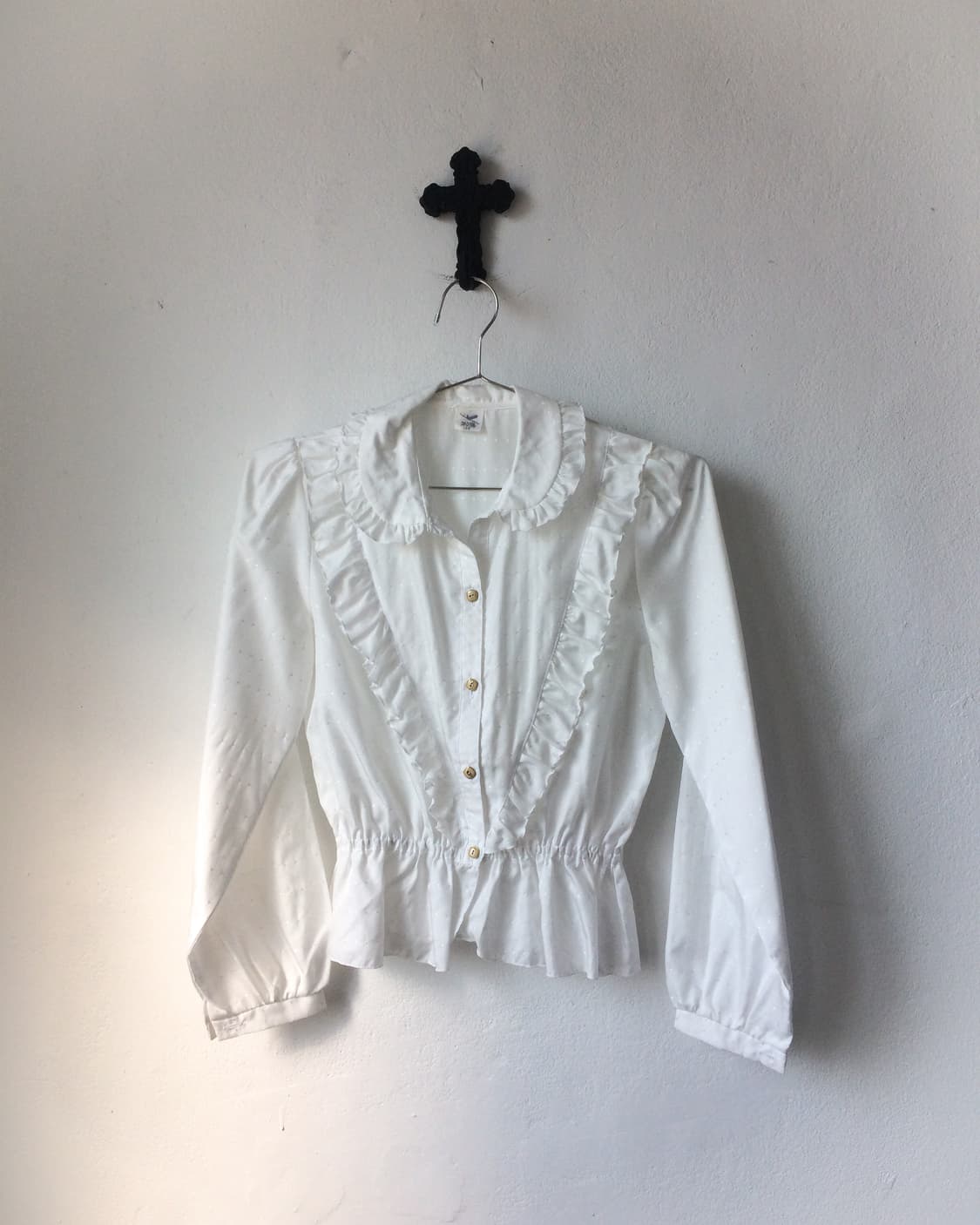 Dot pattern frill blouse 상품이미지2