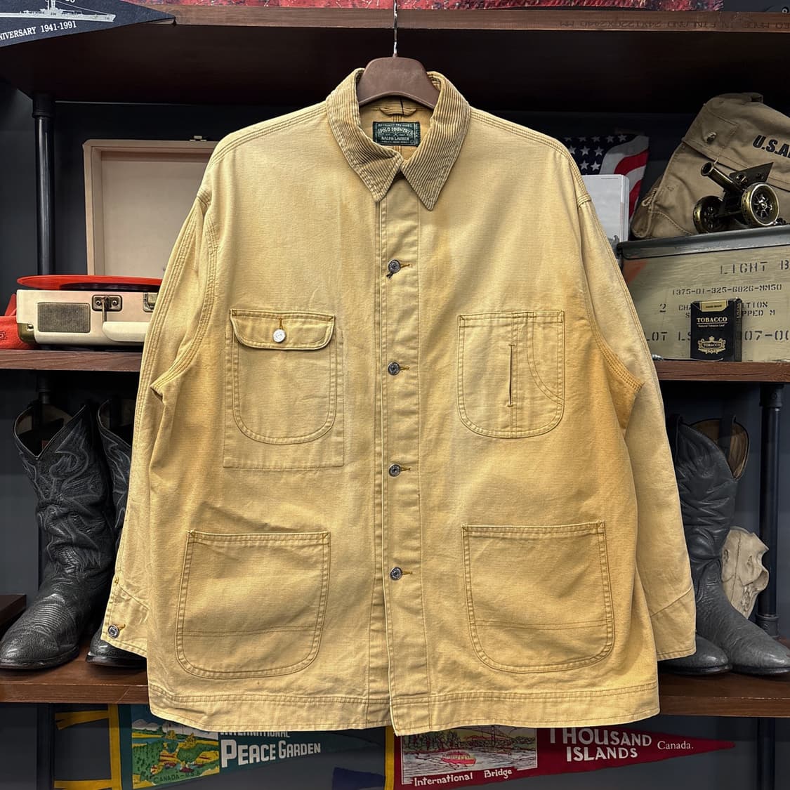 90s 폴로 컨트리 덕캔버스 코듀로이 카라 워크 초어자켓 N1171 상품이미지1