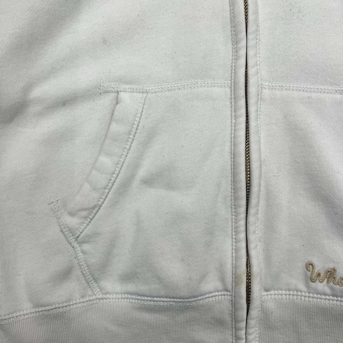 후아유 화이트 후드집업 상품이미지3