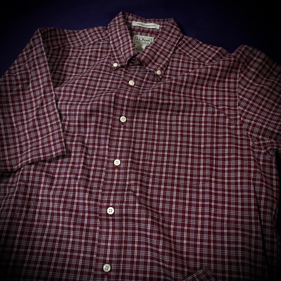 L.L.Bean Burgundy Check Shirt 상품이미지5