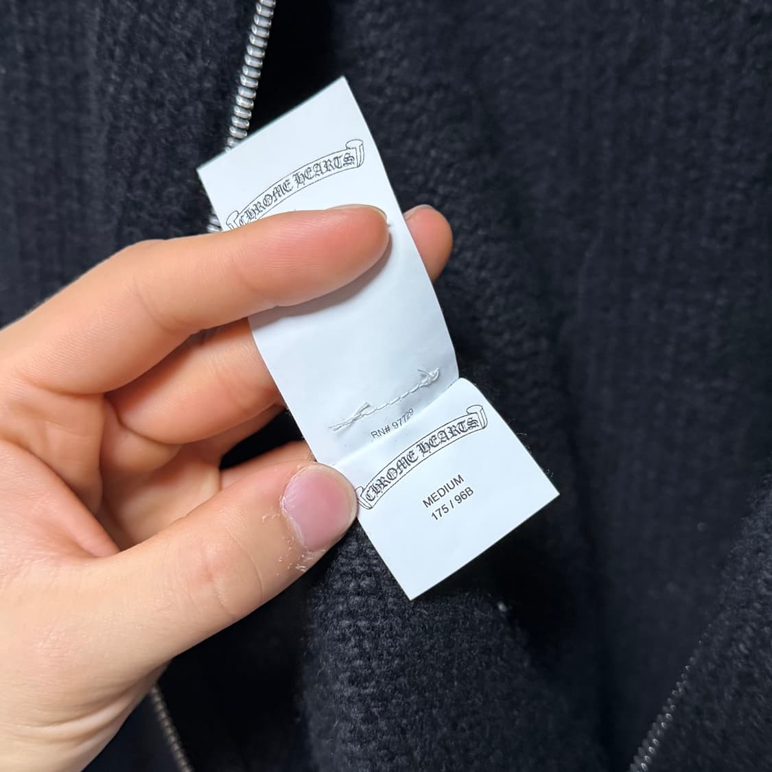 [S+급/M] 크롬하츠 멀티 레더패치 캐시미어 크로스 자수 후드티 상품이미지8