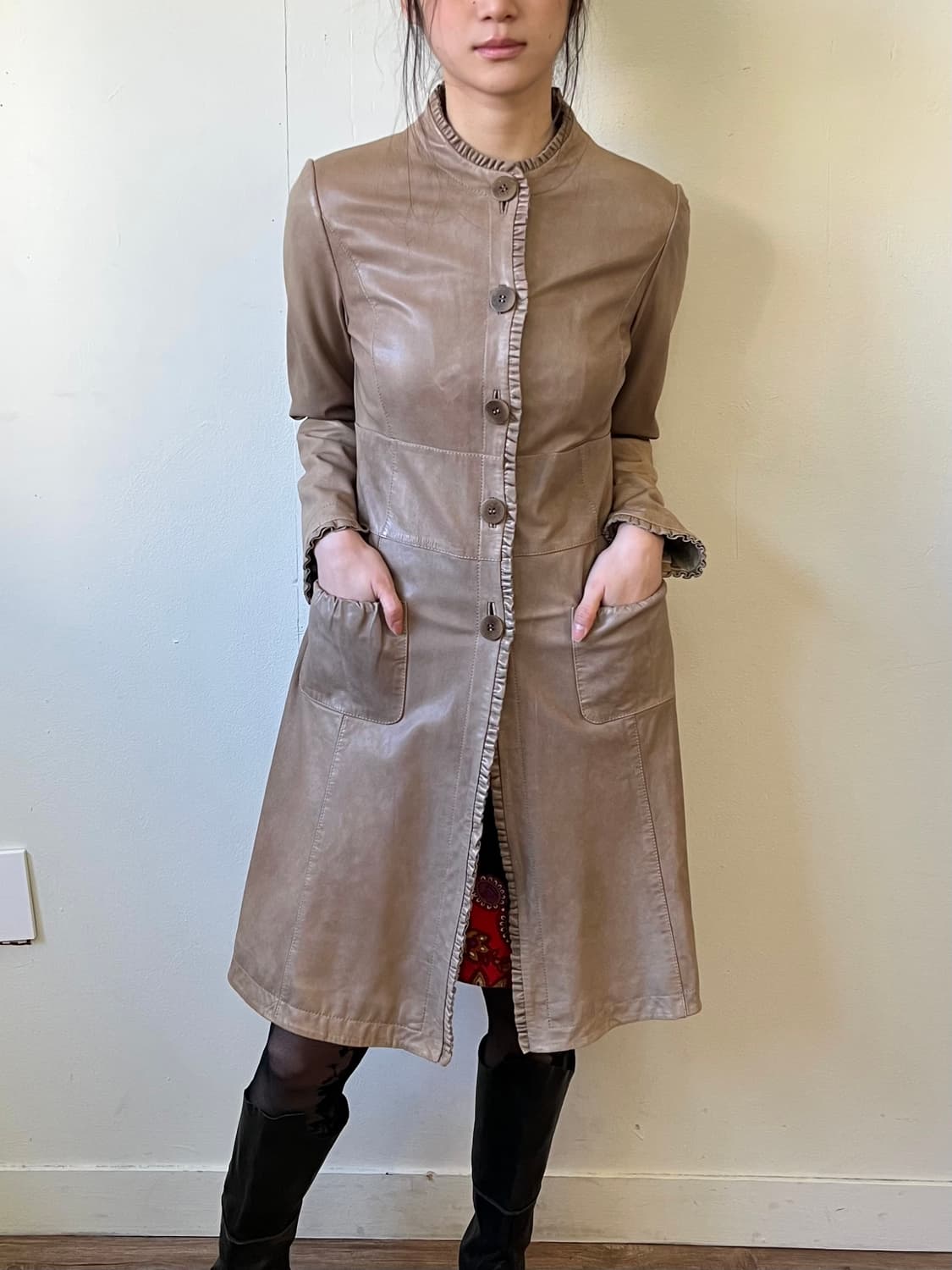 ARMANI 프릴 레더자켓 상품이미지6