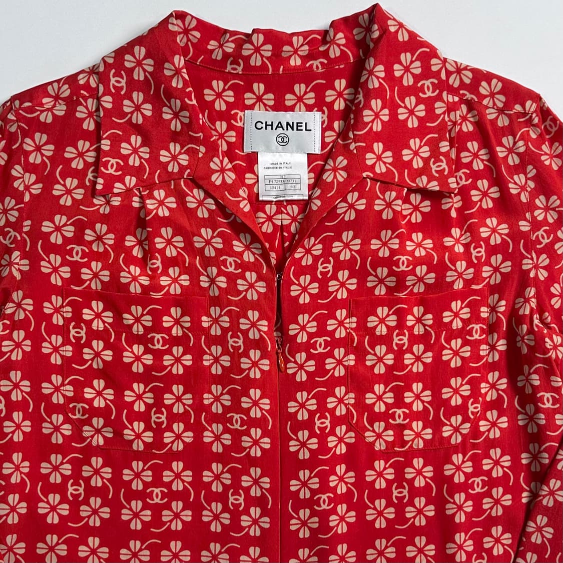 샤넬 CC로고 실크 블라우스  상품이미지2