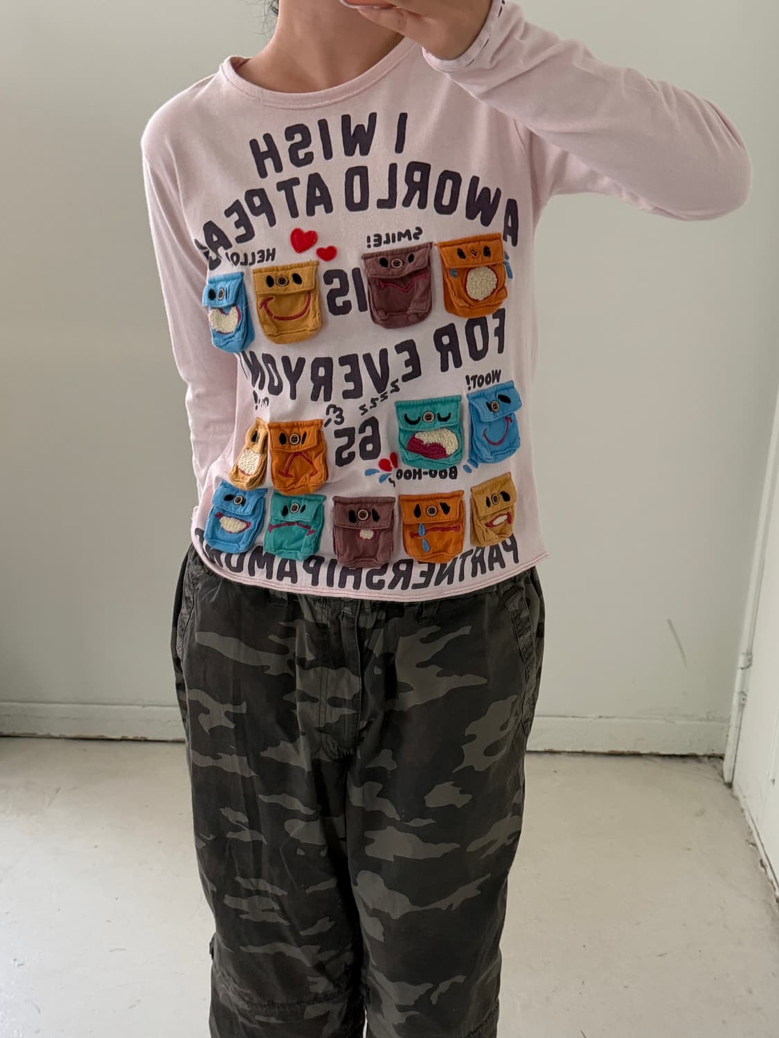 일본빈티지 펑키 키치 롱슬리브 상품이미지2