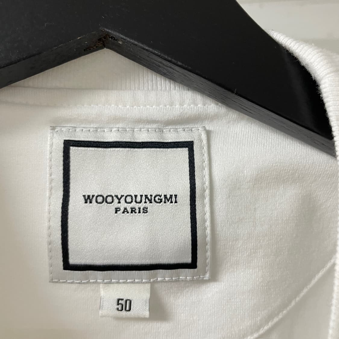 우영미 백로고 반팔 티셔츠 화이트 50 상품이미지6