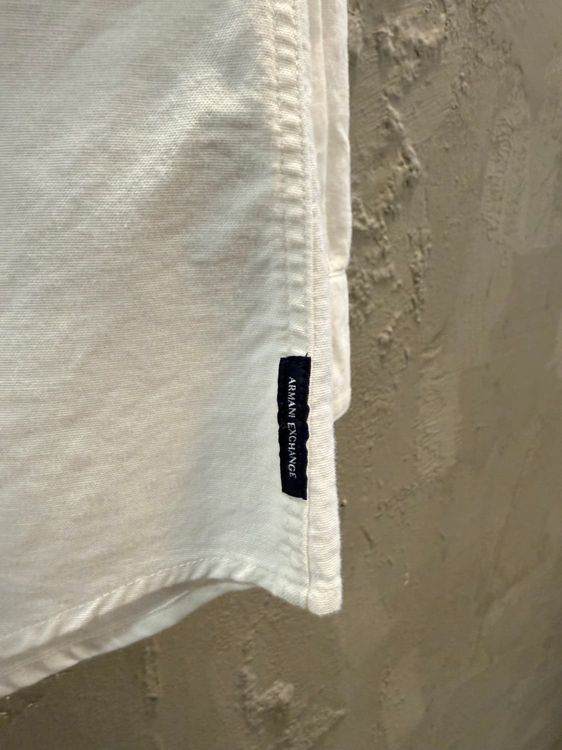 M 알마니익스체인지 ARMANI 슬림핏 코튼 셔츠 화이트 상품이미지3