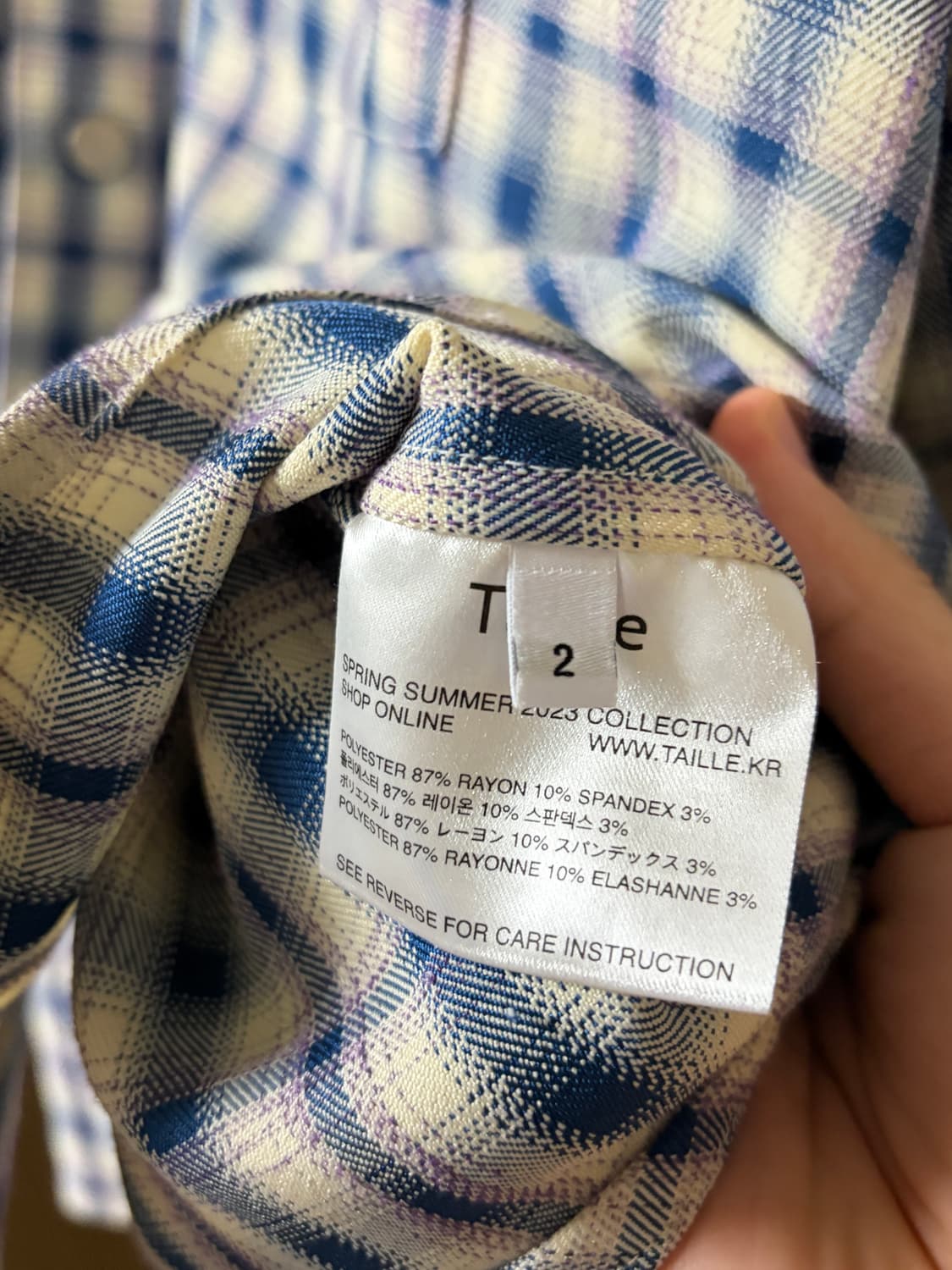 (2)타일레 플레이드 체크셔츠 블루 상품이미지4