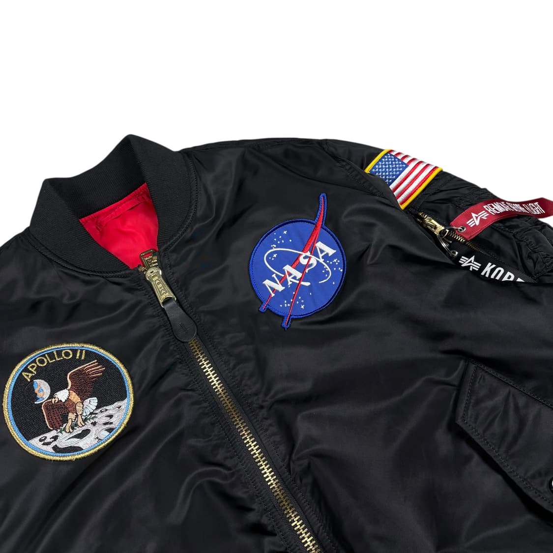 알파 인더스트리 블랙컬러 리버시블 멀티 패치 MA-1 봄버 상품이미지2