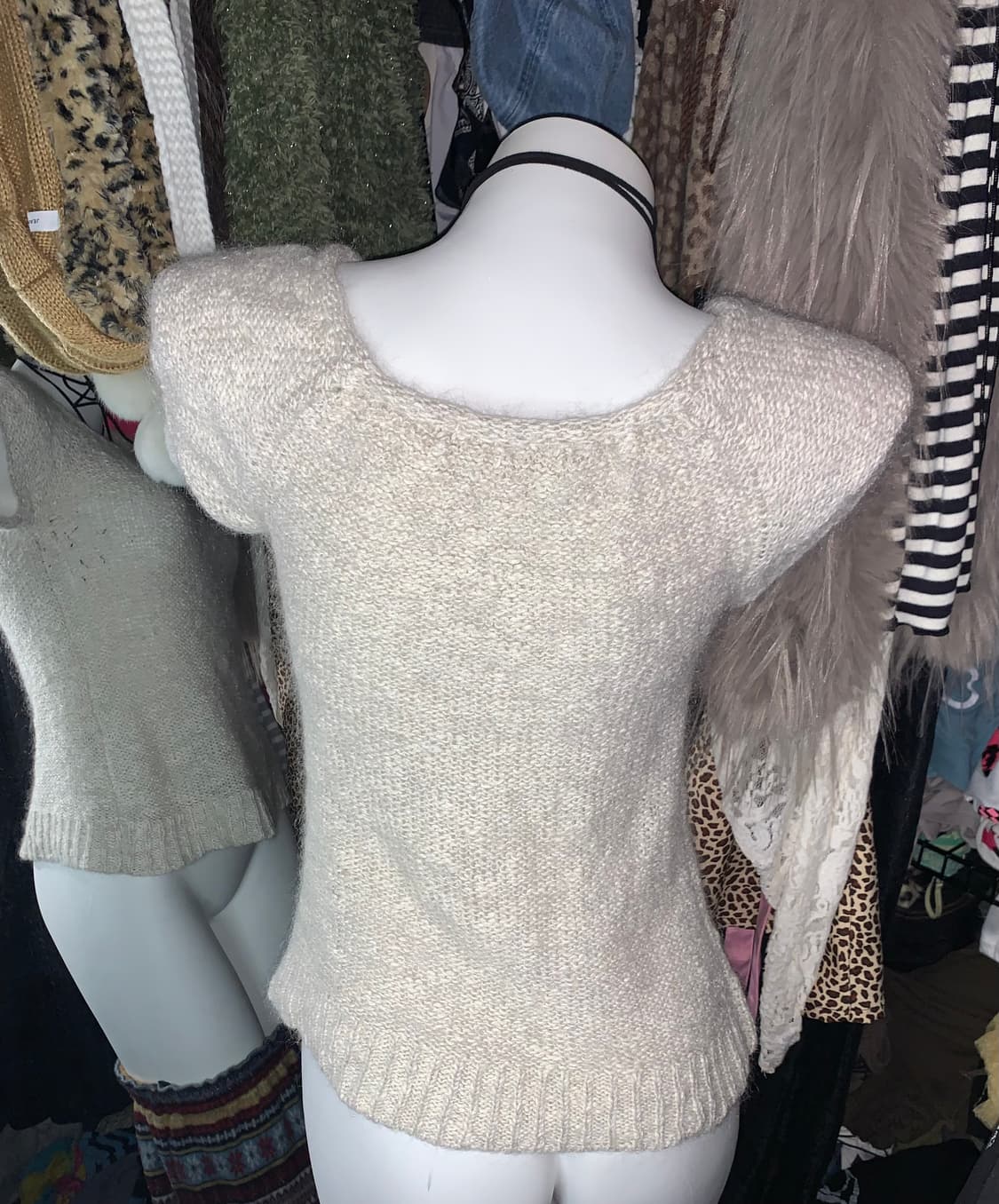 y2k 순정만화st 모리 퍼프 니트탑 상품이미지2