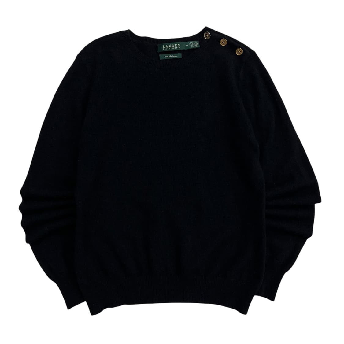 폴로 랄프로렌 숄더 버튼 블랙 니트 M 상품이미지2