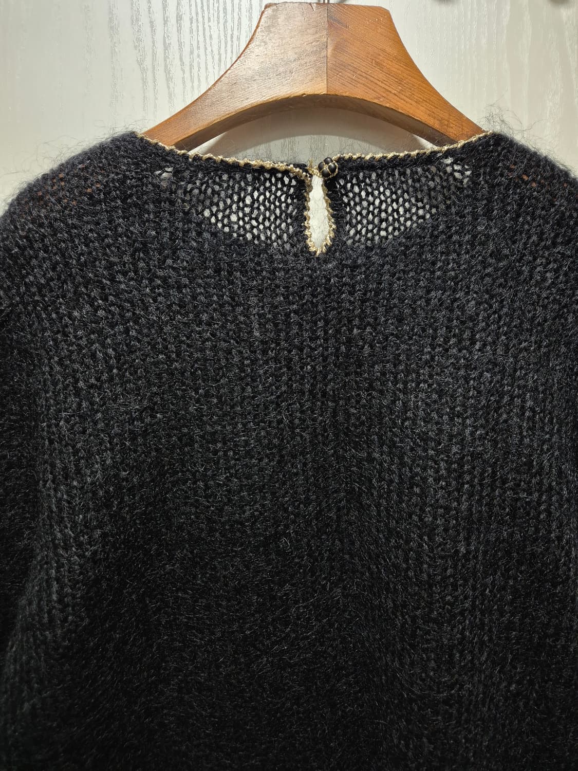 빈티지 모헤어 블랙 퍼프니트 상품이미지8