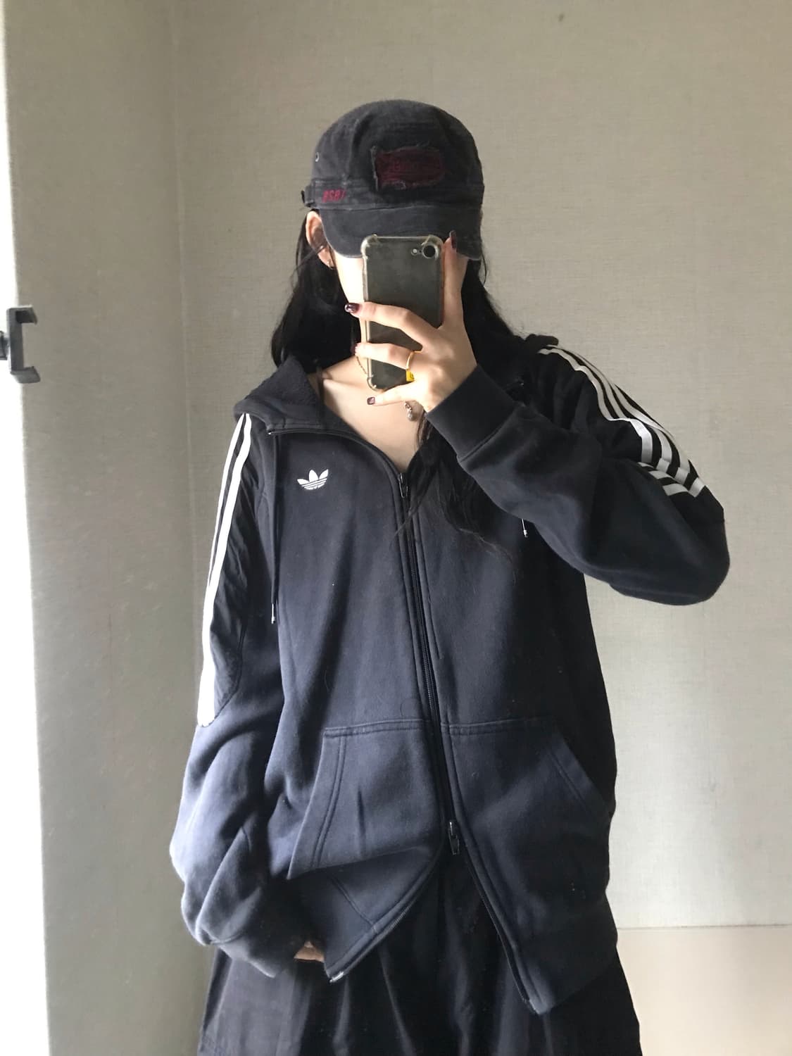 아디다스 블랙 투웨이 후드집업 상품이미지4