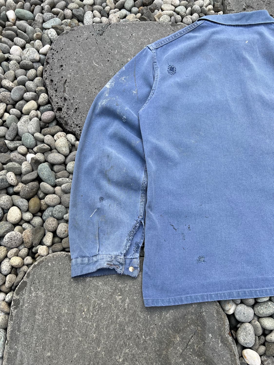 WASHING BLUE FADED DIRTY OLD 빈티지프렌치워크자켓 상품이미지9