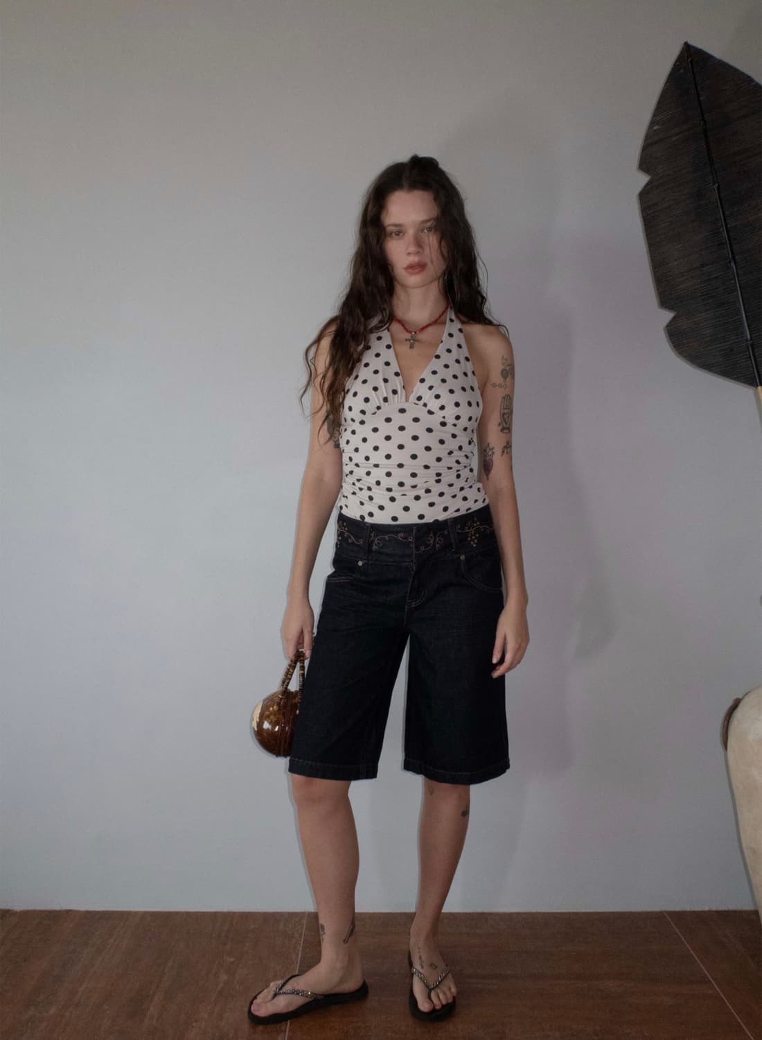 Sculptor 스컬프터 도트 홀터 탑 상품이미지2