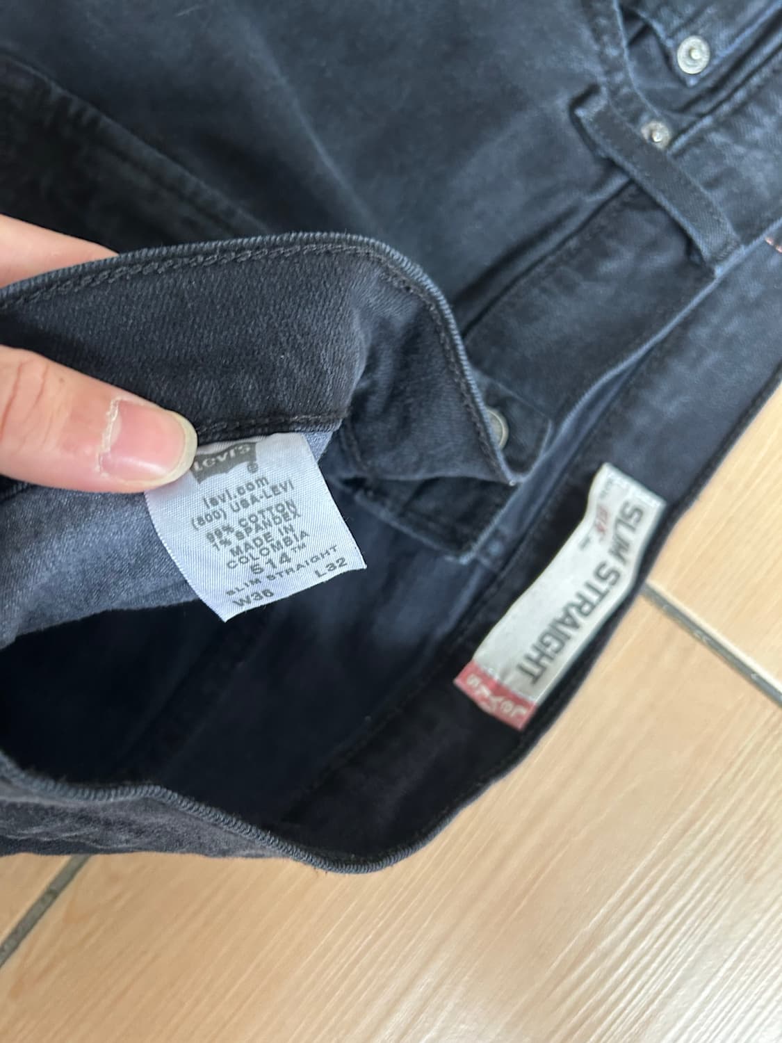 00‘s 리바이스 514 블랙진 36in 상품이미지3