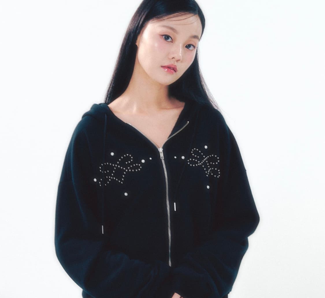 (보아 착용) 모일리 펄 후드집업  상품이미지1