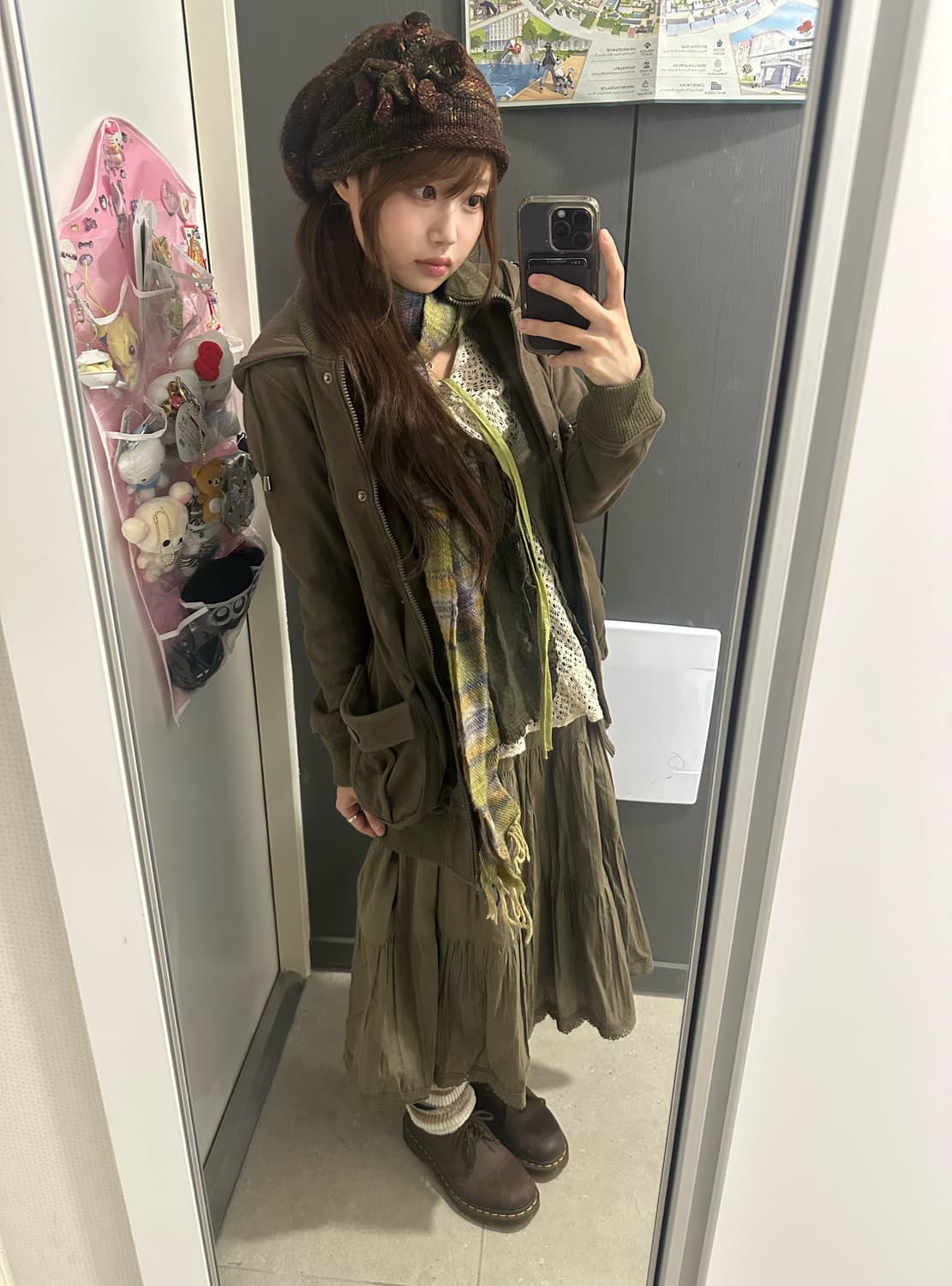 카키 히피모리 그런지 코디세트 상품이미지2