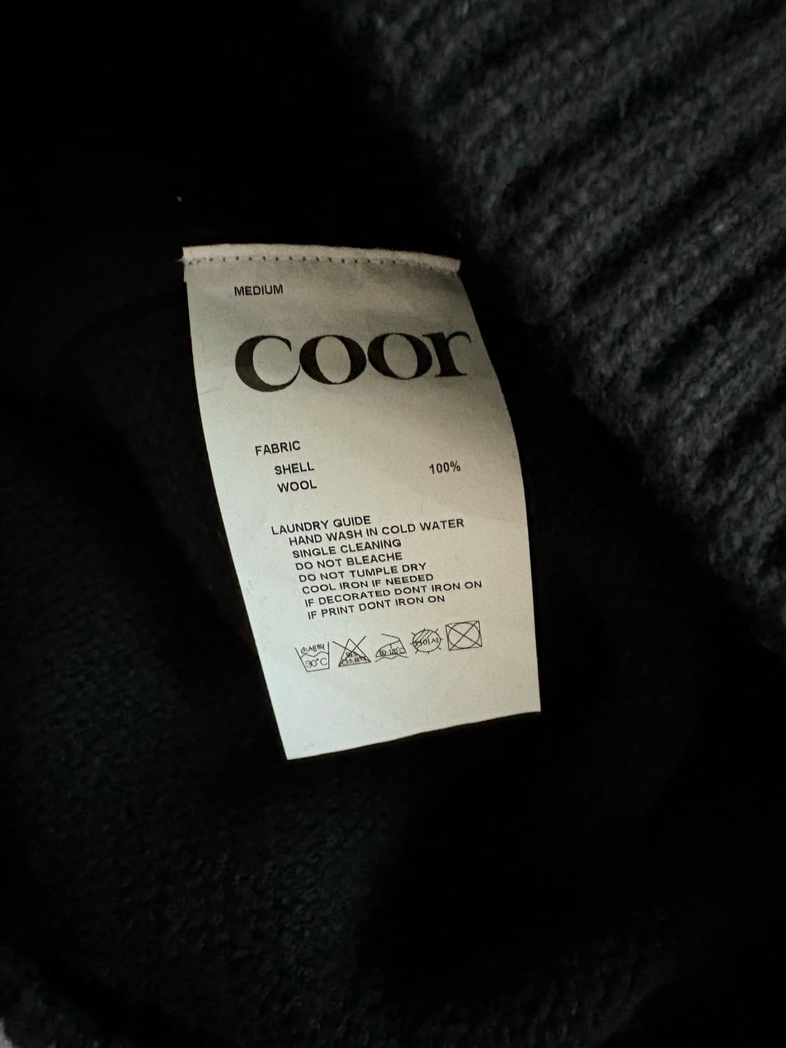 쿠어 울 크롭 니트 스웨터 M 상품이미지3