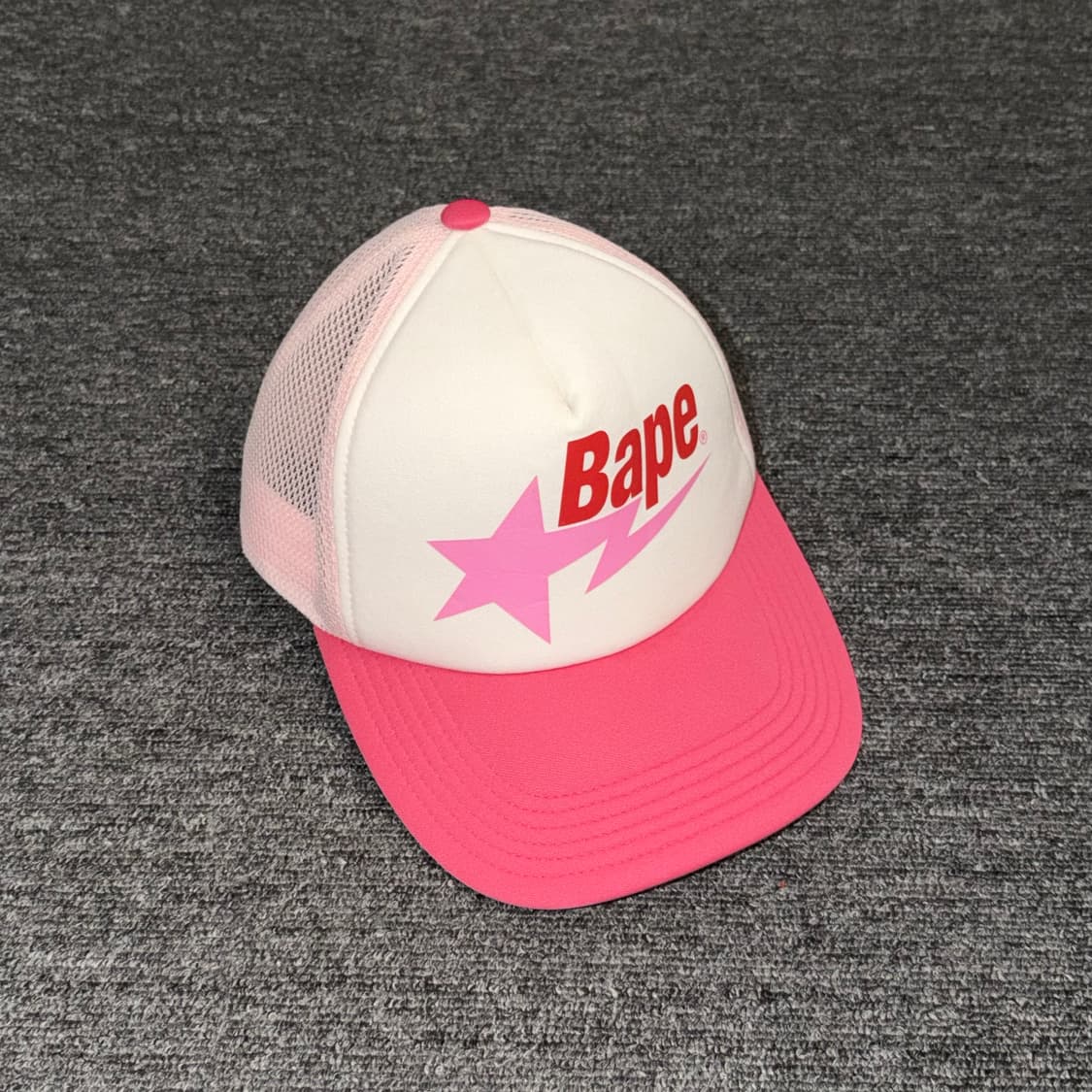 베이프 스타 메쉬 캡 핑크 상품이미지1